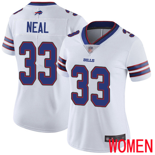 Women Buffalo Bills #33 Siran Neal White Vapor Untouchable Limited Player NFL Jersey